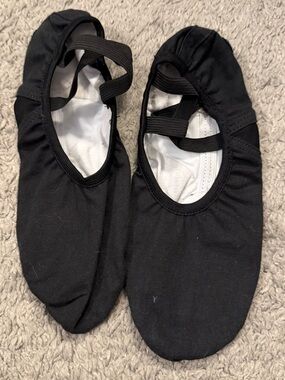 Danz N Motion Men’s Black, Split Sole, Canvas Ballet Shoes (0524), Size 10M
